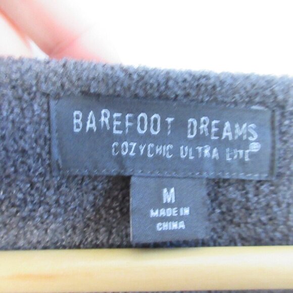 Barefoot Dreams Cozy Chic Ultra Lite Women's Cardigan M Grey Long Open Front 776 - Picture 3 of 9